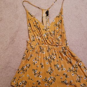 Yellow Floral Romper